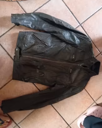 Giubbotto in pelle Verde Bershka s 36