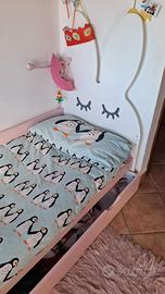 Letto per bambina 77×165 + cassettone e materasso