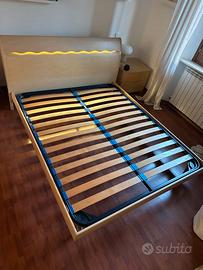 Letto matrimoniale + rete a doghe + materasso IKEA