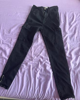 Jeans neri con anche tasche laterali taglia 40