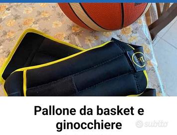 pallone da basket e ginocchiere 
