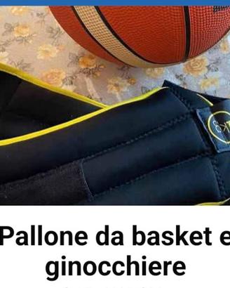pallone da basket e ginocchiere 