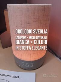 Orologio Sveglia Lampada Stoffa suoni relax