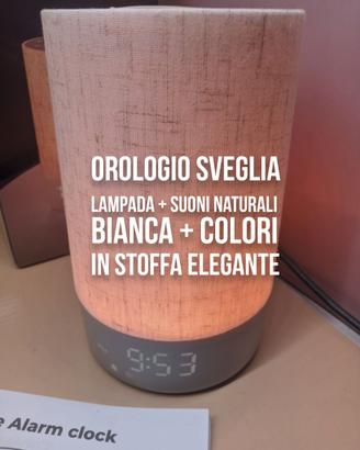 Orologio Sveglia Lampada Stoffa suoni relax