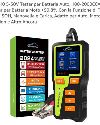 Tester per Batteria Auto, 100-2000CCA