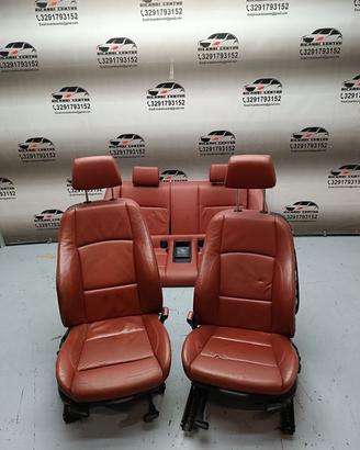 Set sedili in pelle rosso bmw serie 1 e82 120d cou