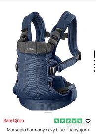 BabyBjörn Marsupio Harmony Mesh 3D Blu