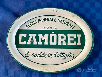 Vassoio Vintage Latta Acqua Minerale CAMÔREI  1960