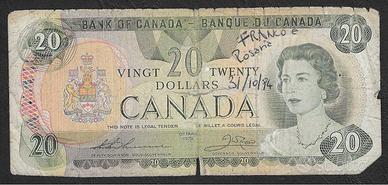 Canada - banconota circolata da 20 Dollari P-93c -