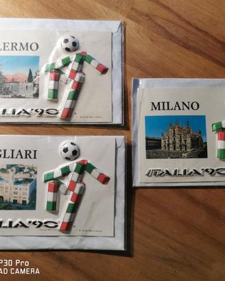9 cartoline Italia 90 in busta originale