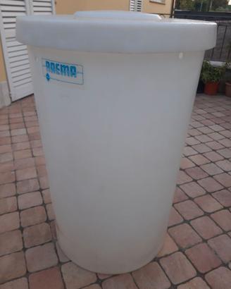 n 2 serbatoi cilindrici in plastica  con coperchio