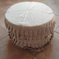 6 Cuscini Rotondi Con Volantino Cerniera sedia 