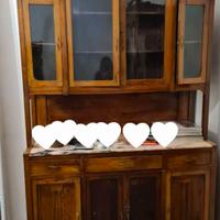 Credenza originale napoletana in noce. Inizi 900