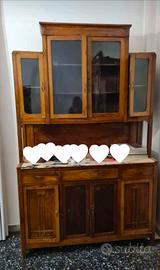 Credenza originale napoletana in noce. Inizi 900