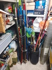 canne da pesca varie 