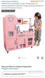 Cucina bimbi giochi Kidkraft legno rosa