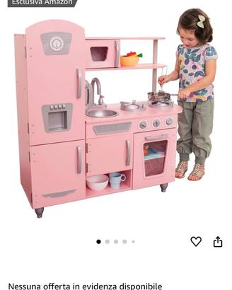 Cucina bimbi giochi Kidkraft legno rosa