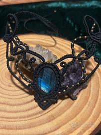 Set da 9 collane artigianali in micro macramè