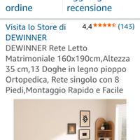 rete matrimoniale ortopedica a doghe