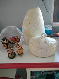 vaso, porta cioccolatini e statuine thun