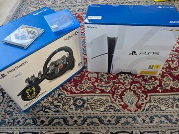 PS5 + Volante G29 1 mese di vita + GT7