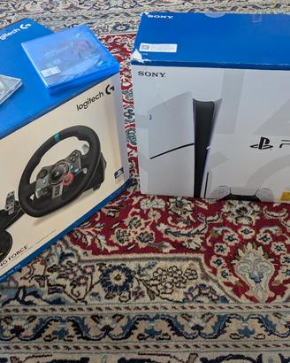 PS5 + Volante G29 1 mese di vita + GT7