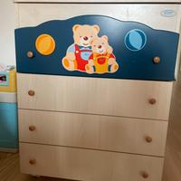 Cassettiera per cameretta bambini