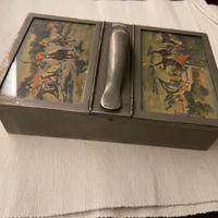 Scatola antica anni ‘30 porta sigari e sigarette