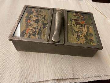 Scatola antica anni ‘30 porta sigari e sigarette