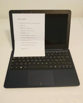 Asus X205TA mini notebook funzionante 