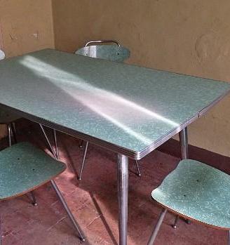 Tavolo modernariato cromato formica 1759