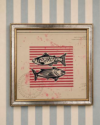 Wall art su vecchie pagine e carte nautiche 40 l'u