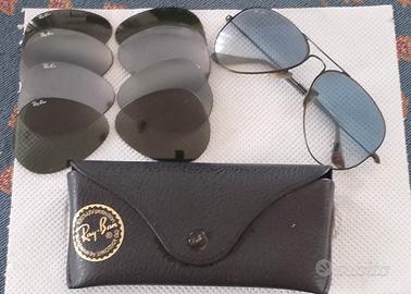 Rayban goccia originale occhiale da sole uomo nero