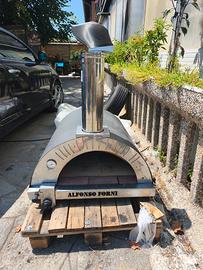 Alfonso forno 4 pizze ibrido (legna e gas)