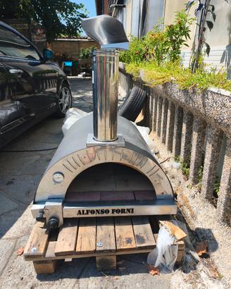 Alfonso forno 4 pizze ibrido (legna e gas)