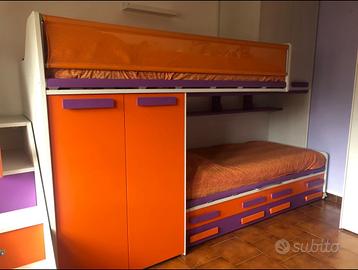 Cameretta con letto a soppalco Moretti Compact
