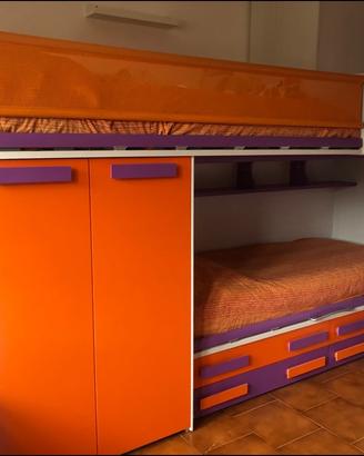 Cameretta con letto a soppalco Moretti Compact