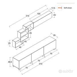 PARETE ATTREZZATA 180 