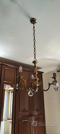 Lampadaro vintage in ottone 