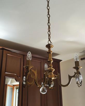 Lampadaro vintage in ottone 