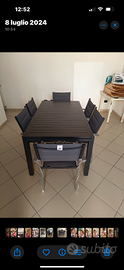 Tavolo da giardino con 6 sedie