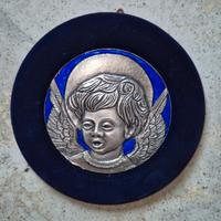 Angelo cantore  Ottaviani argento 925 e smalto blu