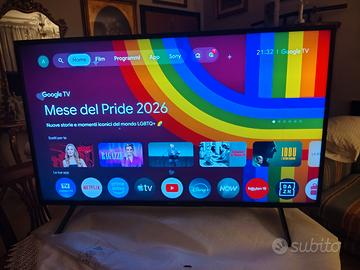 Sony Smart TV 43 pollici Google TV wifi bluetooth 