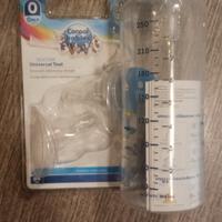 Biberon 250 ml NUOVO BPA free con 3 tettarelle NUO