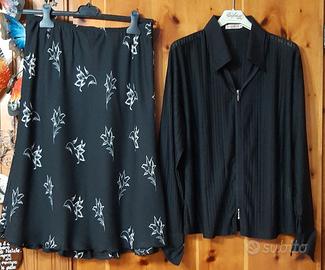 CAMICIA NERA + GONNA FANTASIA