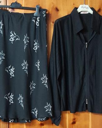 CAMICIA NERA + GONNA FANTASIA