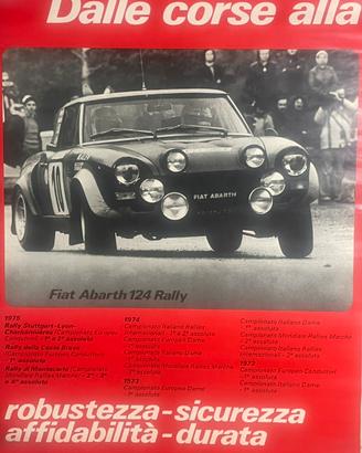 Poster Originale FIAT ABARTH 124 Rally (1972-1975)