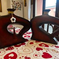 Coppia vasi decorativi in legno – design moderno