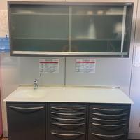 mobile modulare con lavello e pensile da dentista