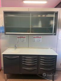 mobile modulare con lavello e pensile da dentista